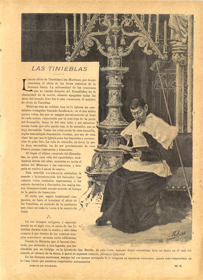 Nuevo Mundo, Mar 29th 1899, las tinieblas, by Mariano Pedrero