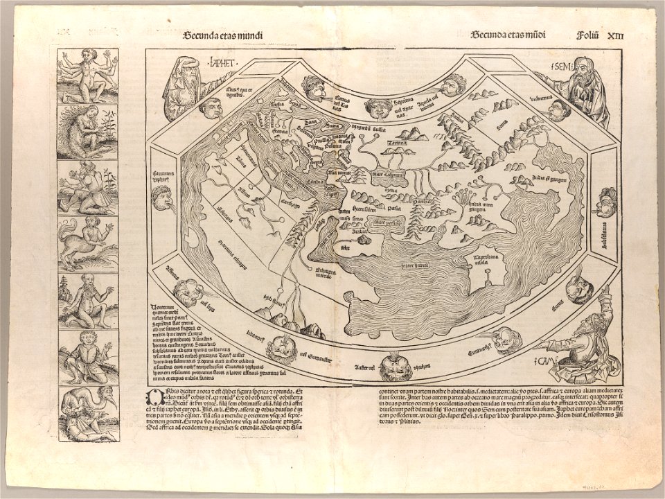 Nuremberg Chronicle World Map 1493 Cornell CUL PJM 1002 02 - Free Stock ...