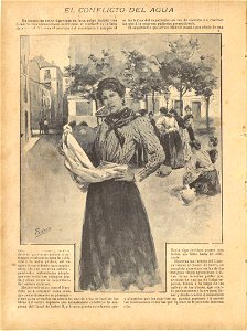 Nuevo Mundo, el conflicto del agua, Aug. 30th 1899, by Mariano Pedrero