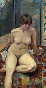 Nu assis, jambe pliée, par Pierre Bonnard
