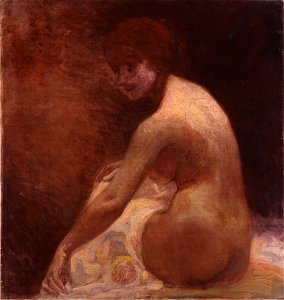 Nude by Fujishima Takeji (Mie Prefectural Art Museum). Free illustration for personal and commercial use.