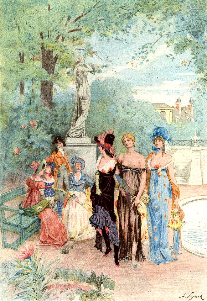 Nymphs and merveilleuses, 1887