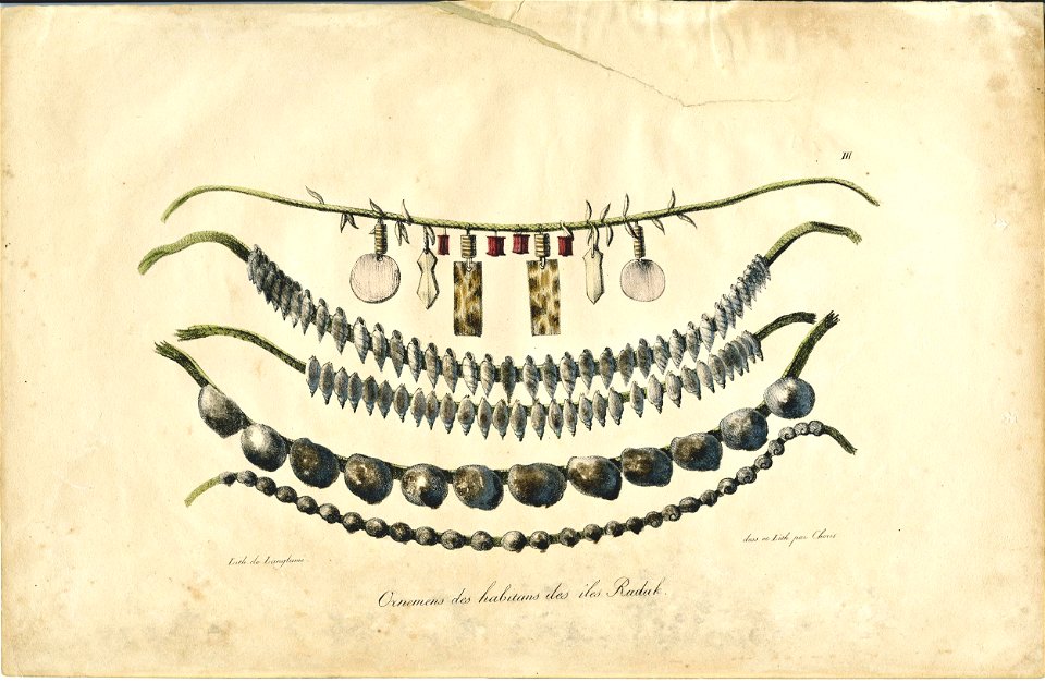 Ornemens des habitans des iles Radak (Ornaments of the inhabitants of the Radak Islands) (BM Oc2006,Prt.217)