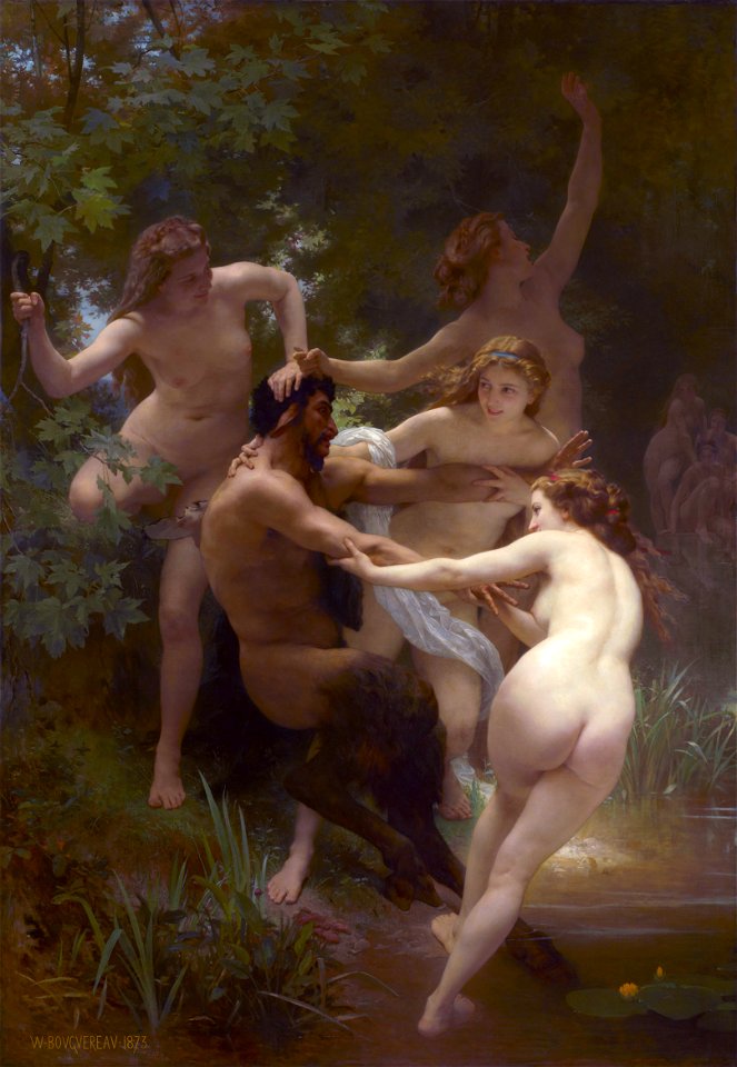 Nymphs and Satyr, by William-Adolphe Bouguereau