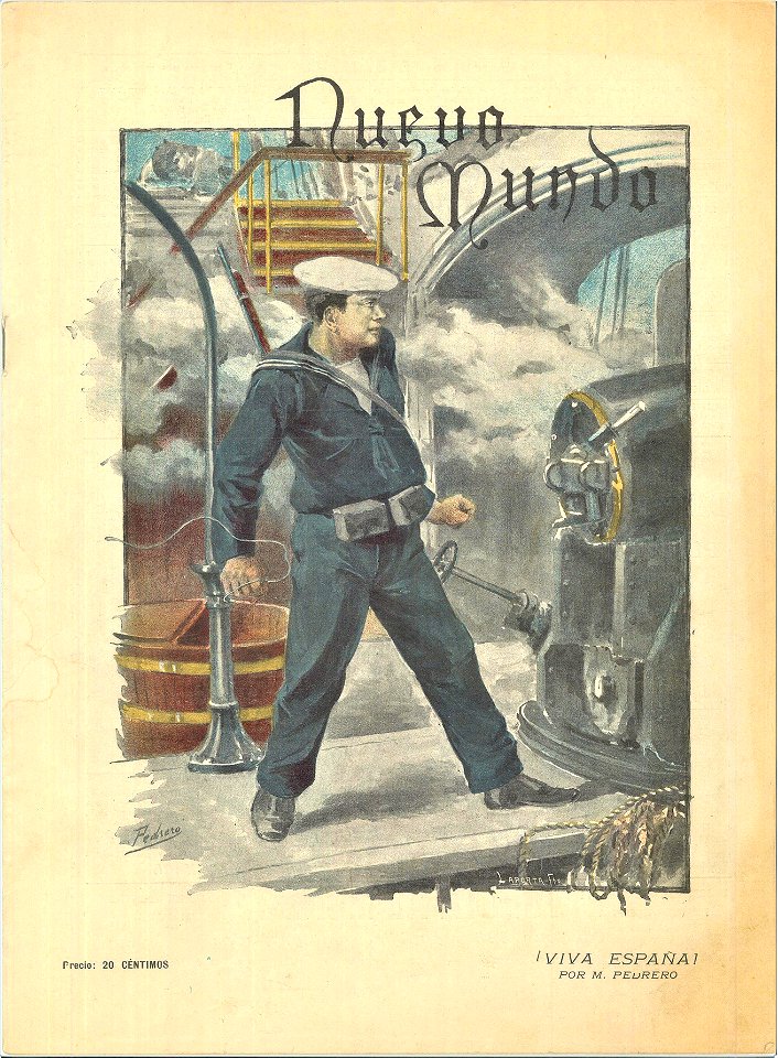 Nuevo Mundo, Viva España, May 11th 1898, cover by Mariano Pedrero