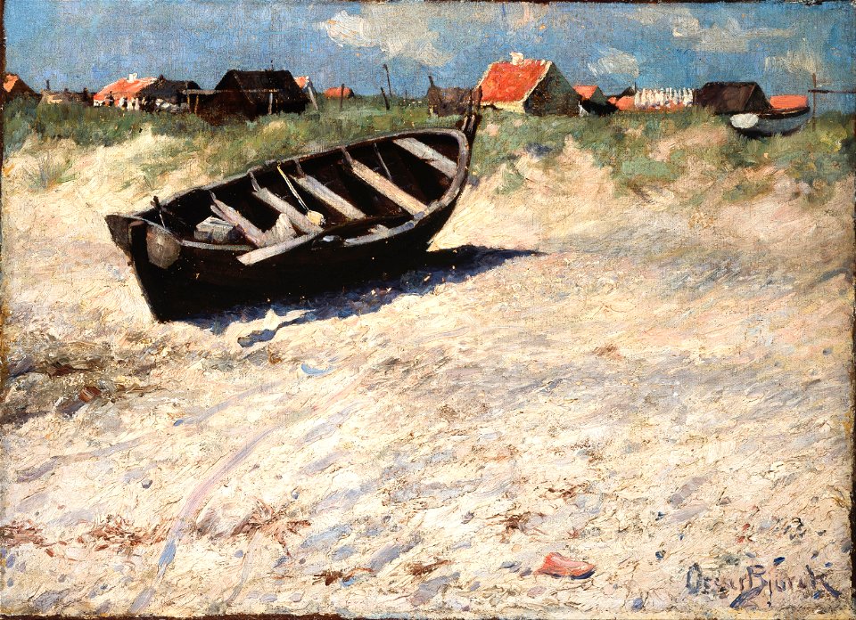 Oscar Björck - Boat at Skagen's South Beach - Google Art Project