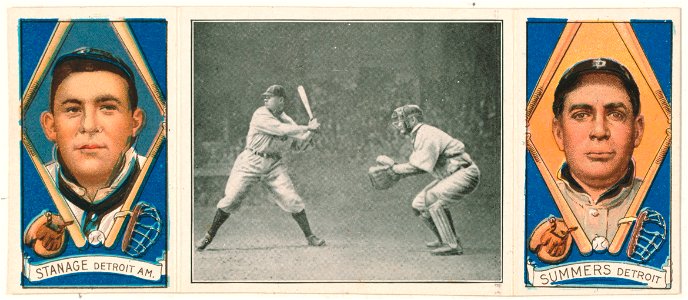 Oscar Stanage-Edgar Summers, Detroit Tigers, baseball card portrait LCCN2008678446