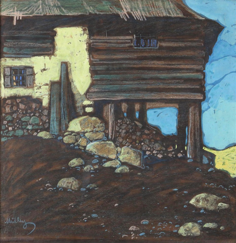 Oskar Mulley Bergbauernhof Pastell