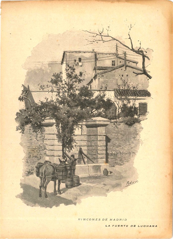 Nuevo Mundo, la Fuente de Luchana, 1899, by Mariano Pedrero