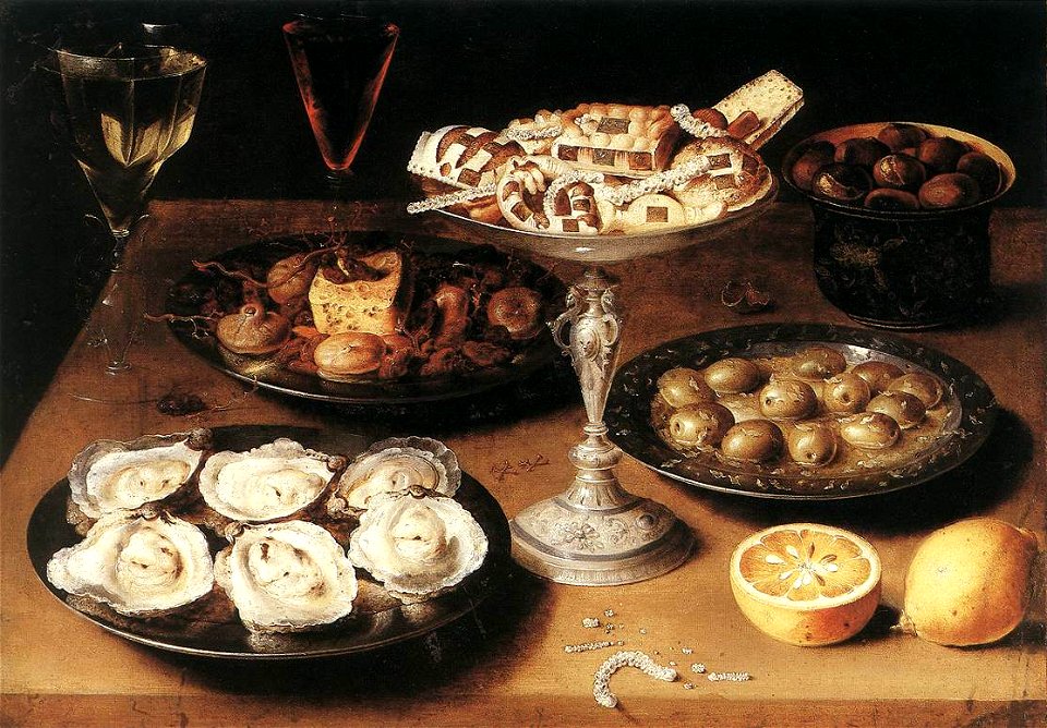 Osias Beert (I) - Still-Life with Oysters and Pastries - WGA01569