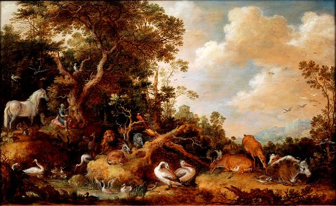 Orpheus and the Animals by Gillis Claesz. de Hondecoeter Centraal Museum 5347. Free illustration for personal and commercial use.