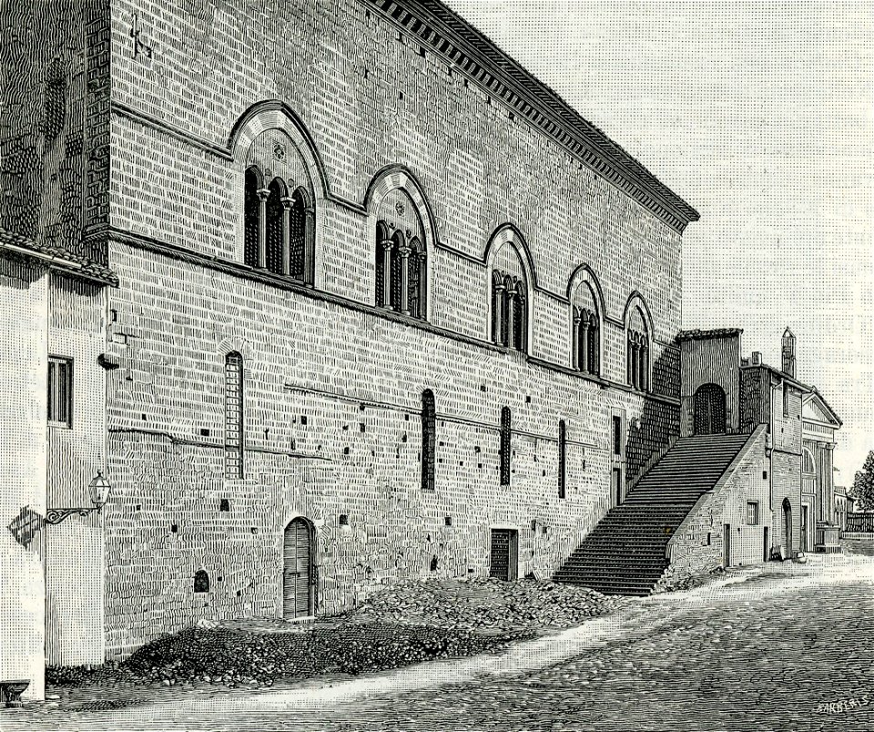 Orvieto palazzo Episcopale xilografia