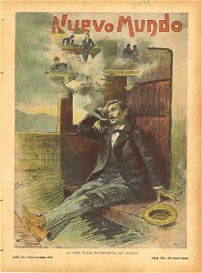 Nuevo Mundo, la vuelta del estudiante, Oct. 10th 1900, cover by Mariano Pedrero