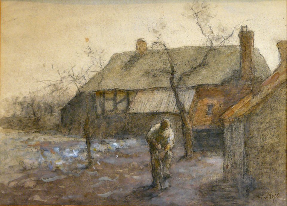 Nye Herbert - Watercolor, Pastel - Cottage garden - 24x30cm
