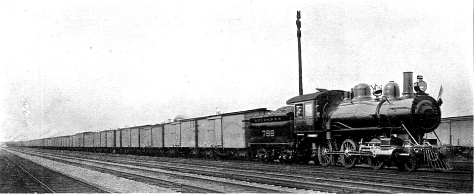 NYC&HRR heavy freight train (Howden, Boys' Book of Locomotives, 1907)