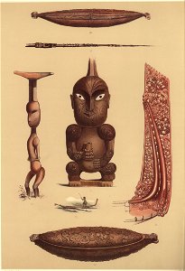 ORNAMENTAL CARVINGS IN WOOD, The New Zealanders Illustrated, 1847