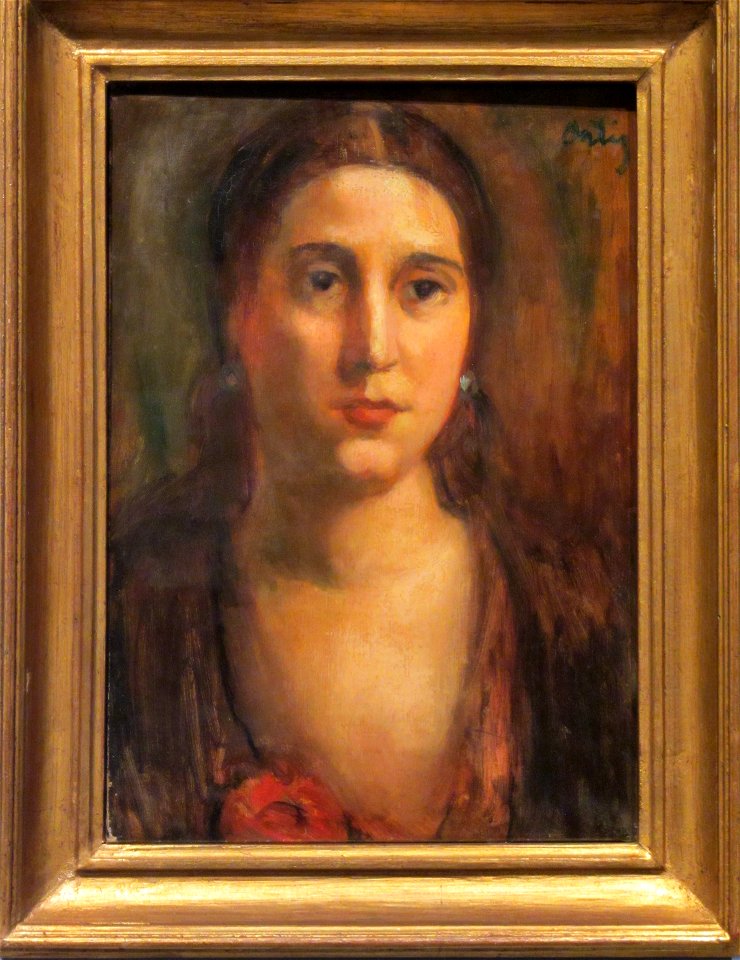 Ortiz de Zarate, Manuel - Ret de la pintora Chela Aranis -c1927-29 ost 45.8x32.3 MAC fRF01