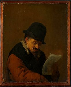 Adriaen van Ostade - Man reading - NG.M.01393 - National Museum of Art, Architecture and Design