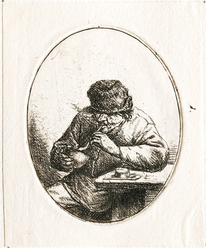 Adriaen van Ostade - The smoker, c. 1640 (Harvard Art Museums)