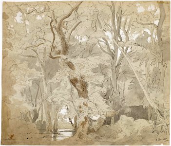 Oscar Kleineh - Grove Landscape, Copy after Schirmer - A III 2554-246 - Finnish National Gallery