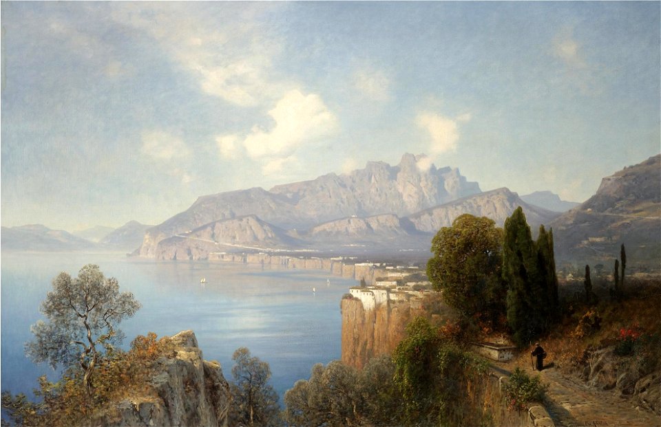 Oswald Achenbach - Ansicht von Sorrento