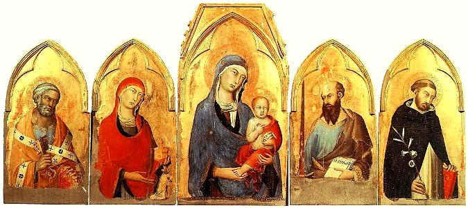 Orvieto Polyptych, Tempera on wood. Free illustration for personal and commercial use.