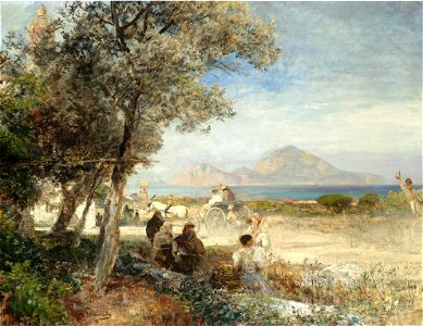 Oswald Achenbach - Blick auf den Golf von Neapel