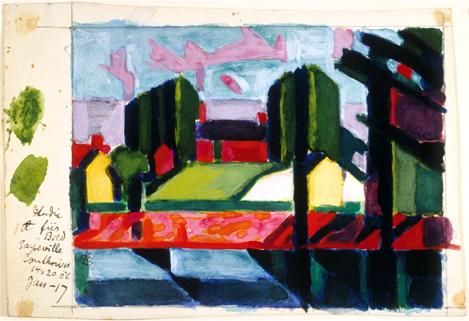 Oscar Bluemner - Study for Old Canal (Red ^ Green) - 1985-4 - Albright–Knox Art Gallery