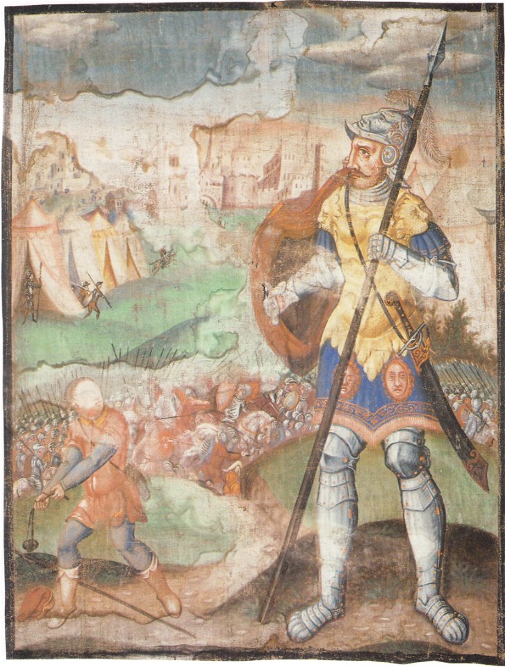 Oswalt Kreusel - Millstätter Fastentuch - David und Goliath