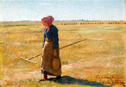 Oscar Björck, Høstpige, 1880s, Haf39, Skagens Kunstmuser
