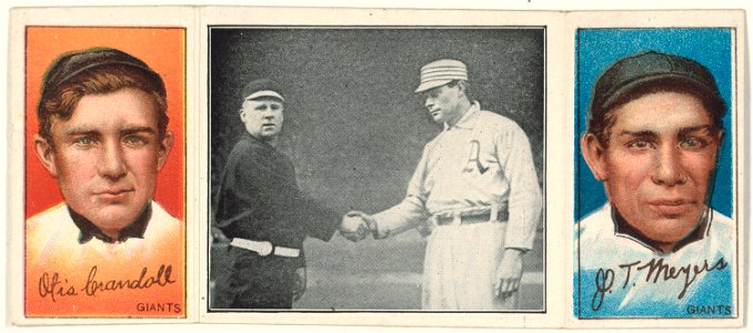 Otis Crandall-J. T. Meyers, New York Giants, baseball card portrait LCCN2008678530