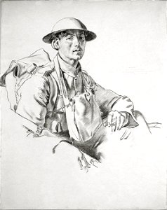 Orpen, William (Sir) (RA) - The Manchesters, Arras. 'Just out of the trenches near Arras. Been through the battles of Ypres and ... - Google Art Project. Free illustration for personal and commercial use.