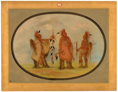 Osage Chief with Two Warriors C16642