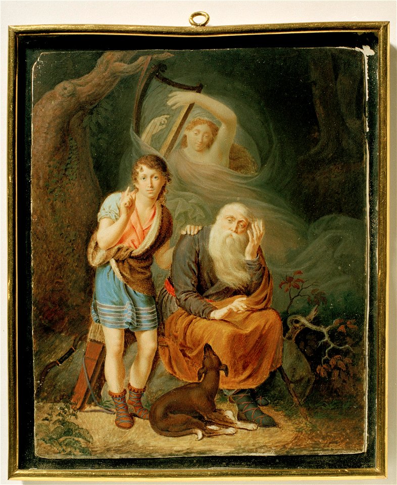 Ossia and the Son of Alphin Listening to the Spirit of Malvin (Carl Plötz) - Nationalmuseum - 24035