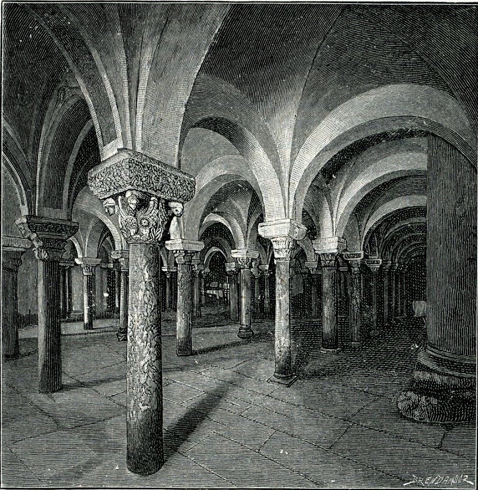 Otranto Cripta o chiesa sotterranea della cattedrale xilografia di Richard Brend'amour