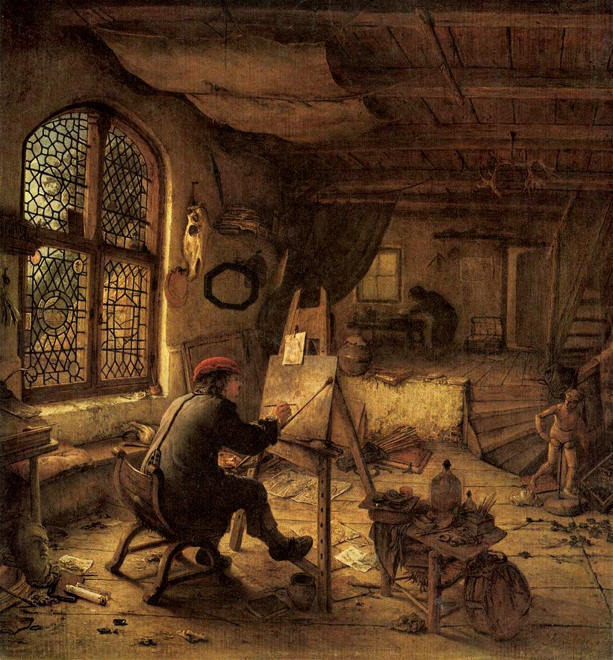 Adriaen van Ostade - The Painter in His Studio - WGA16748
