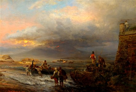 Oswald Achenbach Bucht von Neapel