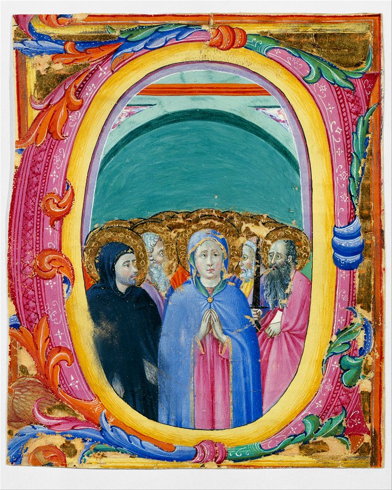 Osservanza Master. All Saints in an Initial E or O ca. 1430–40 Mteropolitan Museum NY