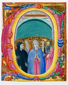 Osservanza Master. All Saints in an Initial E or O ca. 1430–40 Mteropolitan Museum NY