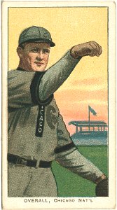 Orval Overall, Chicago Cubs, baseball card portrait LCCN2008675187