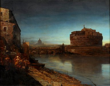 Oswald Achenbach Tiber mit Engelsburg 1882