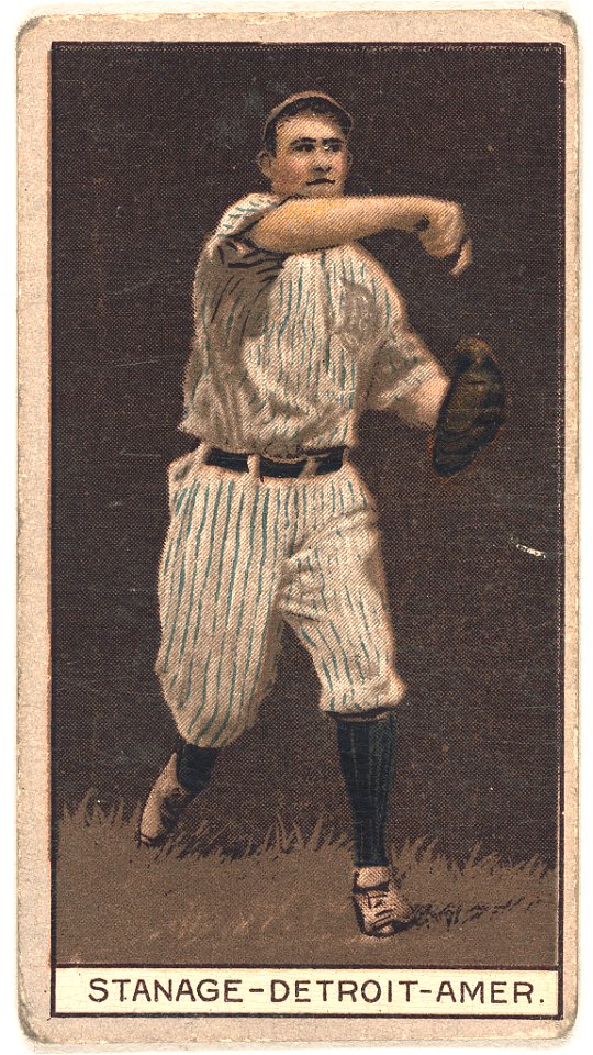Oscar Stanage, Detroit Tigers, baseball card portrait LCCN2008678369