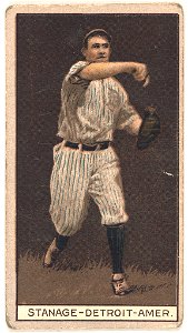 Oscar Stanage, Detroit Tigers, baseball card portrait LCCN2008678369
