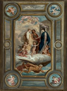 Oscar-Pierre Mathieu - Esquisse pour la mairie de Clichy , Allégorie du mariage (plafond de la salle des mariages) - PPP4113 - Musée des Beaux-Arts de la ville de Paris