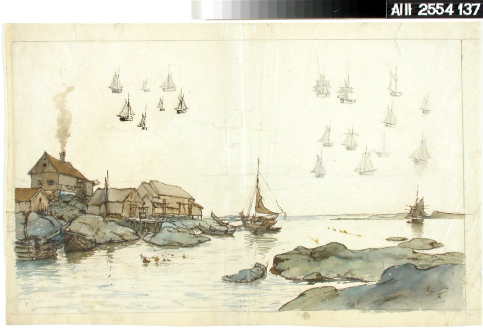 Oscar Kleineh - Seaside Landscape - A III 2554-137 - Finnish National Gallery