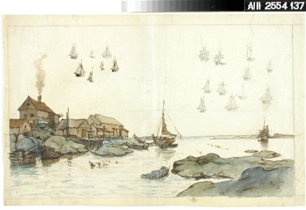 Oscar Kleineh - Seaside Landscape - A III 2554-137 - Finnish National Gallery