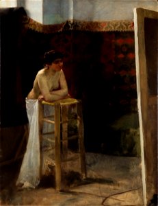 Oscar Björck - Female model in a studio - Google Art Project