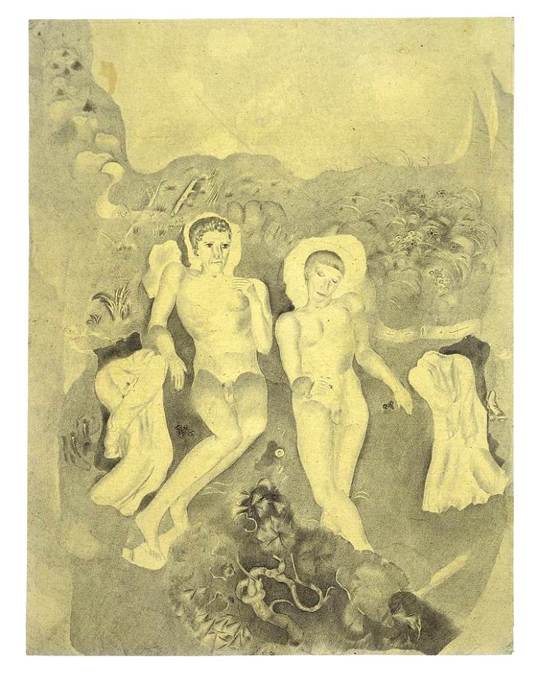 Otto Meyer-Amden Zwei Jünglingsakte in Amdener Landstrasse c1915