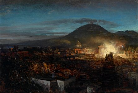 Oswald Achenbach Feuerwerk in Toree dell Annunziata
