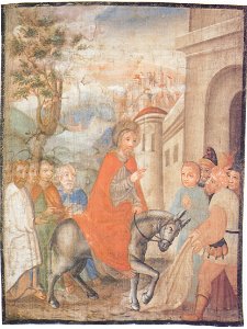 Oswalt Kreusel - Millstätter Fastentuch - Der Einzug Jesu in Jerusalem